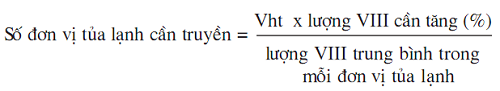 Công thức tính tủa lạnh cần truyền