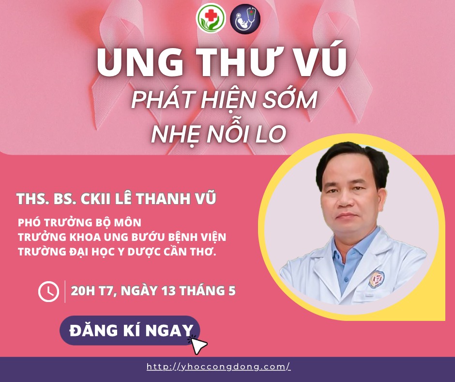 Webinar số 02: Trò chuyện cùng ThS.BS.CKII Lê Thanh Vũ về chủ đề “Ung thư vú – Tầm soát sớm, nhẹ nỗi lo”