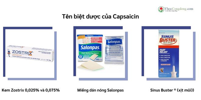Capsaicin - thông tin cho chuyên gia y tế